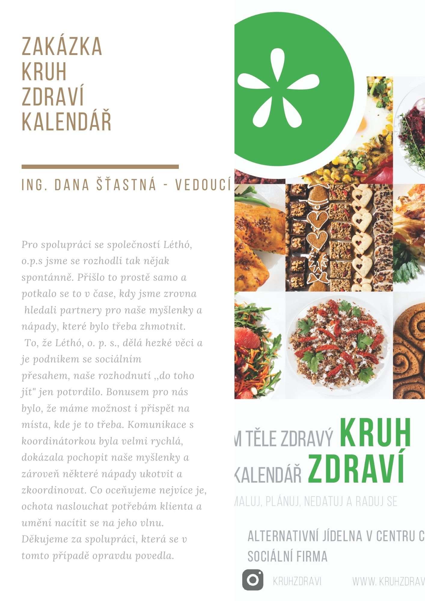 Zakázka kruh zdraví kalendář